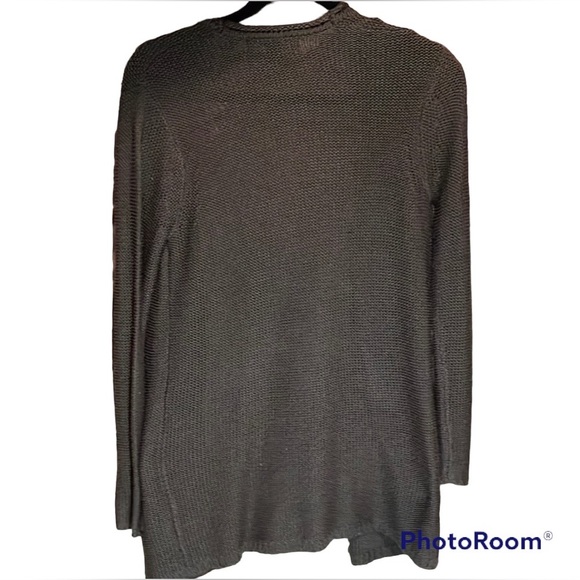 Forever 21 Forest Green Wrap Cardigan with Front Patch Pockets Sz Med - Picture 3 of 3